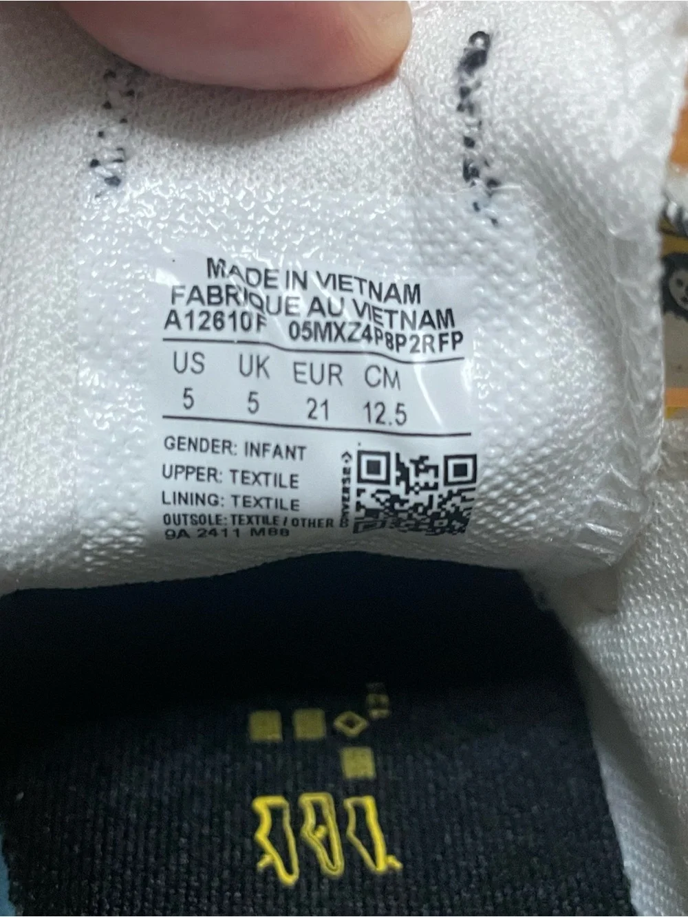 Converse Toddler White Canvas Sneakers w Yellow & Black Construction Vehicles